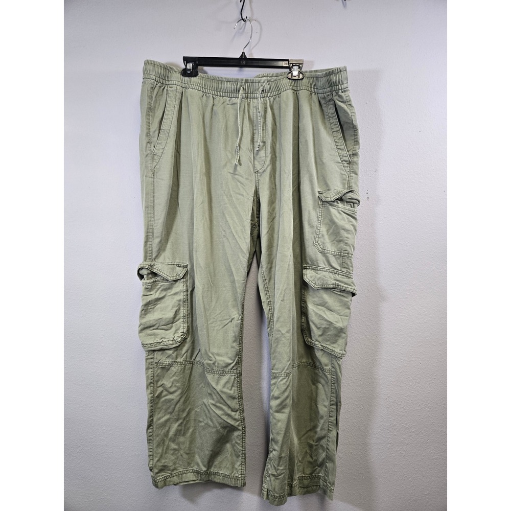 Old Navy Cargo Utility Mid-Rise Wide-Leg Comfort Waistband Pants Green XXL - Picture 2 of 7